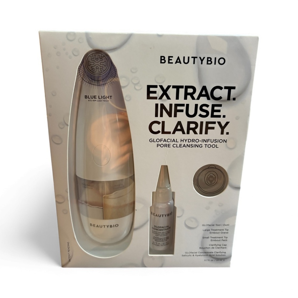 Beauty Bio Glofacial Hydro-Infusion Pore Cleansing Tool - White NIB